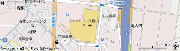 株式会社ジュージヤ（ＪＥＵＧＩＡ）ジャスコ　久御山店周辺の地図
