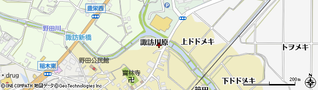愛知県新城市野田諏訪川原1-16周辺の地図