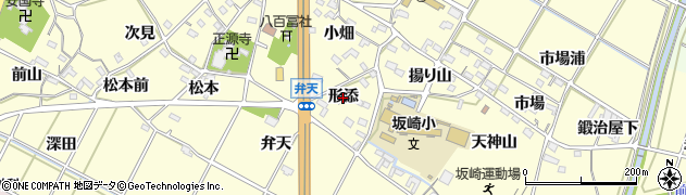 愛知県幸田町（額田郡）坂崎（形添）周辺の地図