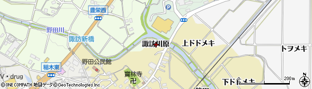 愛知県新城市野田諏訪川原周辺の地図