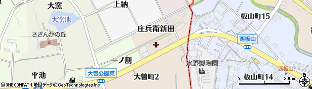 愛知県常滑市庄兵衛新田周辺の地図