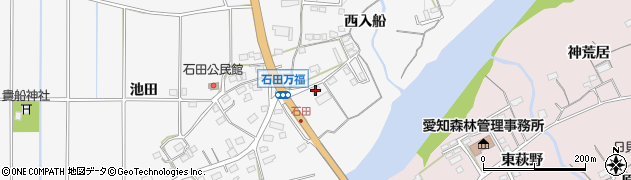 愛知県新城市石田（万福）周辺の地図
