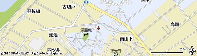 愛知県西尾市新村町山屋敷141周辺の地図