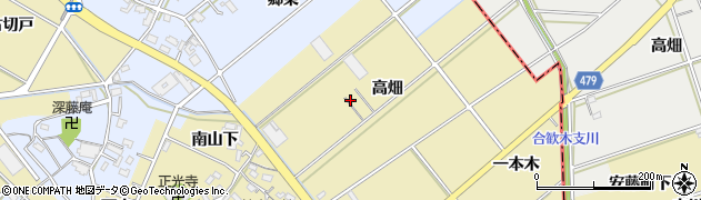 愛知県西尾市東浅井町周辺の地図