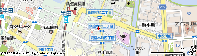 愛知銀行半田支店周辺の地図