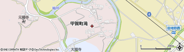 滋賀県甲賀市甲賀町滝117周辺の地図