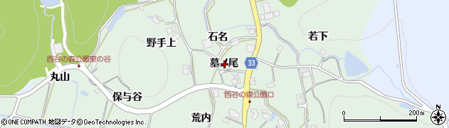 兵庫県宝塚市境野墓ノ尾周辺の地図