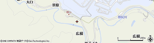 兵庫県川辺郡猪名川町広根神子ノ辻3周辺の地図