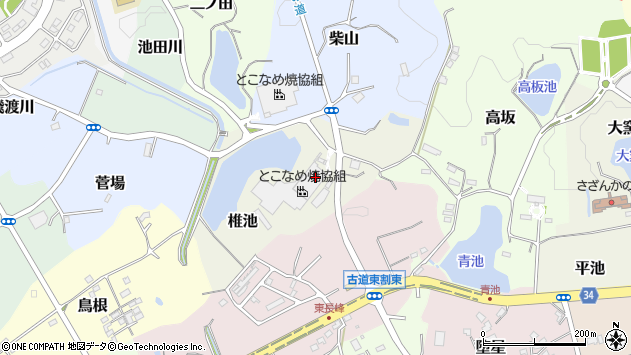 〒479-0017 愛知県常滑市椎池の地図