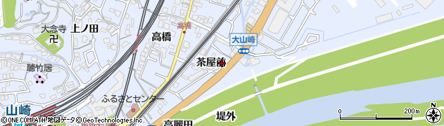 京都府大山崎町（乙訓郡）大山崎（茶屋前）周辺の地図