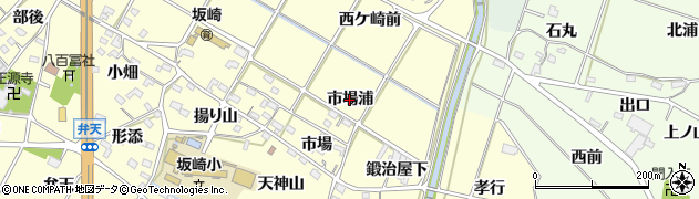 愛知県幸田町（額田郡）坂崎（市場浦）周辺の地図