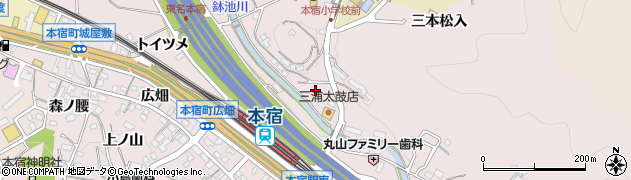 愛知県岡崎市本宿町（丸山腰）周辺の地図