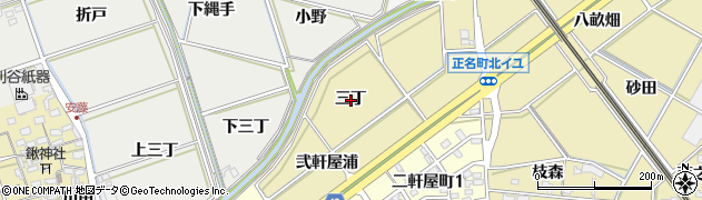 愛知県岡崎市正名町（三丁）周辺の地図