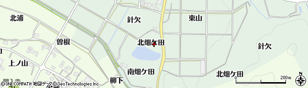 愛知県幸田町（額田郡）長嶺（北畑ケ田）周辺の地図