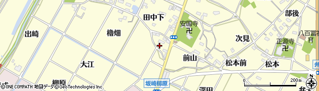 愛知県額田郡幸田町坂崎田中下74周辺の地図