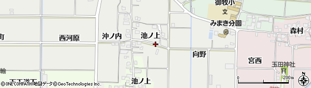 京都府久御山町（久世郡）中島（池ノ上）周辺の地図