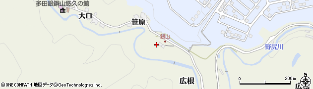 兵庫県猪名川町（川辺郡）銀山（長者町）周辺の地図