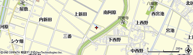 愛知県岡崎市福岡町（南阿原）周辺の地図