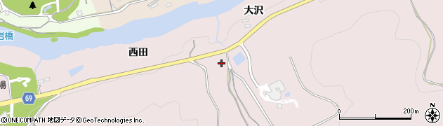 愛知県新城市庭野（大沢）周辺の地図
