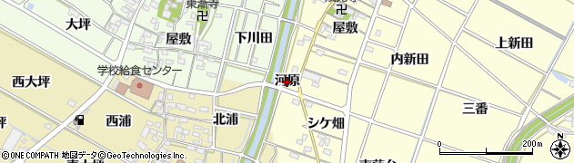 愛知県岡崎市福岡町（河原）周辺の地図