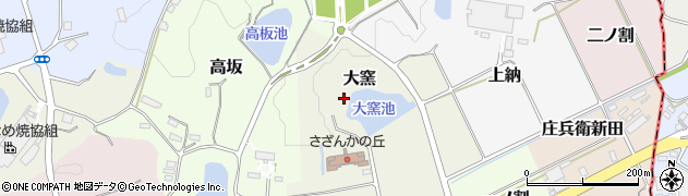 愛知県常滑市大窯周辺の地図