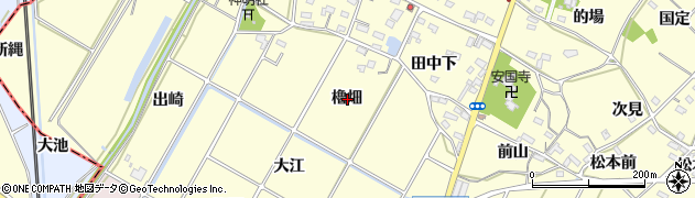 愛知県額田郡幸田町坂崎櫓畑周辺の地図
