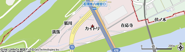 京都府八幡市八幡カイトリ周辺の地図