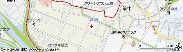 静岡県焼津市策牛周辺の地図
