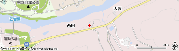 愛知県新城市庭野（西田）周辺の地図