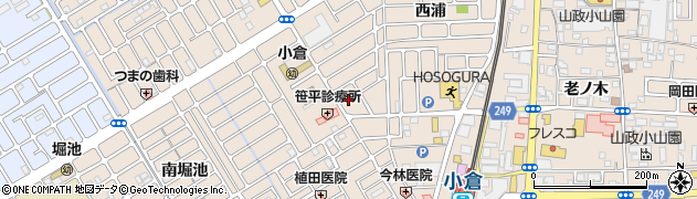 京都府宇治市小倉町西浦91周辺の地図