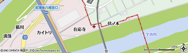 京都府八幡市八幡（伏ノ木）周辺の地図