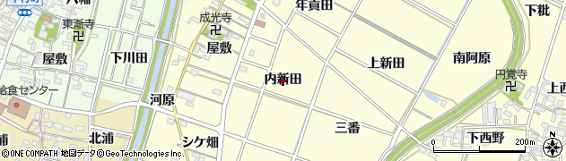 愛知県岡崎市福岡町（内新田）周辺の地図