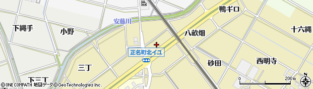 愛知県岡崎市正名町（吹野）周辺の地図