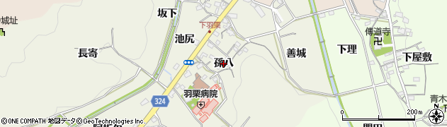 愛知県岡崎市羽栗町（孫八）周辺の地図
