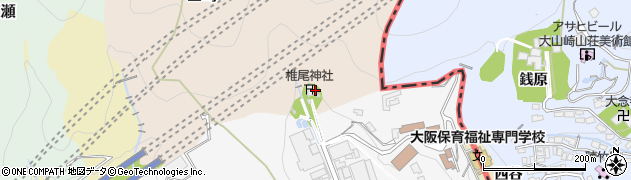 大阪府島本町（三島郡）山崎周辺の地図