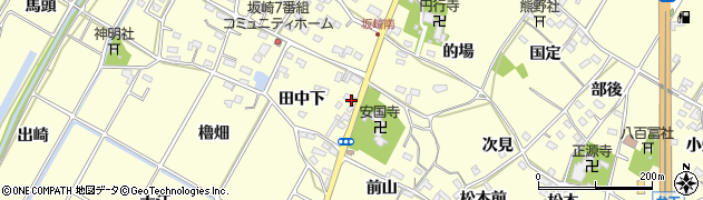 愛知県額田郡幸田町坂崎田中下46周辺の地図