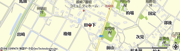愛知県額田郡幸田町坂崎田中下周辺の地図
