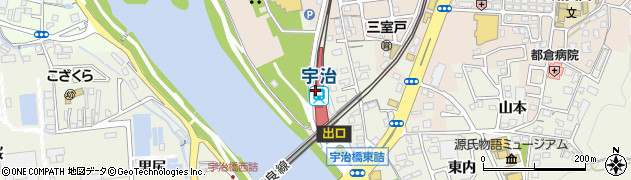 宇治駅周辺の地図