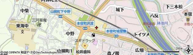 セブンイレブン岡崎本宿町店周辺の地図