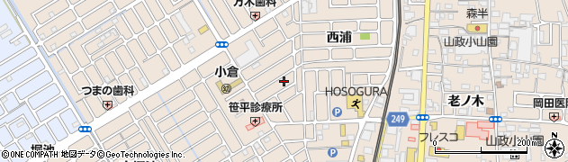 京都府宇治市小倉町西浦43周辺の地図
