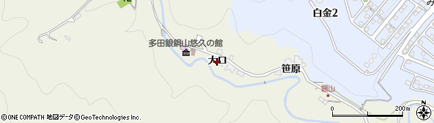 兵庫県猪名川町（川辺郡）銀山（大口）周辺の地図
