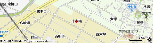 愛知県岡崎市定国町（十六縄）周辺の地図