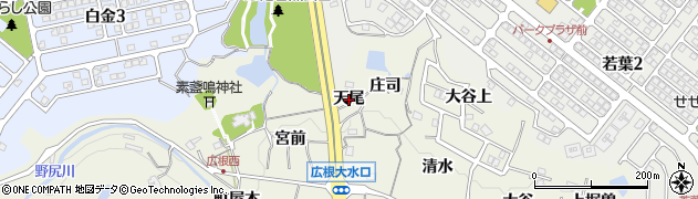 兵庫県猪名川町（川辺郡）広根（天尾）周辺の地図