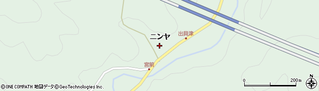 愛知県岡崎市鳥川町（ニンヤ）周辺の地図