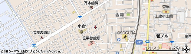 京都府宇治市小倉町西浦95周辺の地図
