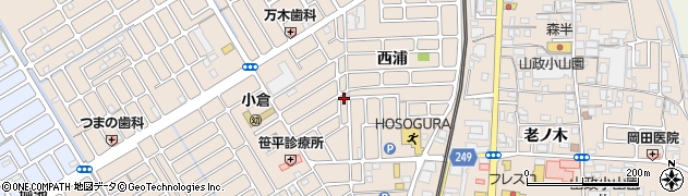 京都府宇治市小倉町西浦46周辺の地図