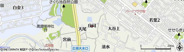 兵庫県猪名川町（川辺郡）広根（庄司）周辺の地図