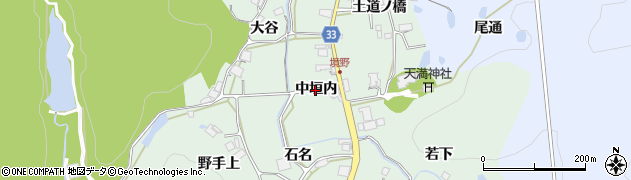 兵庫県宝塚市境野（中垣内）周辺の地図