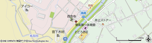 兵庫県加東市森尾50周辺の地図