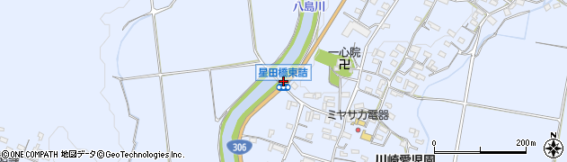 星田橋南詰周辺の地図